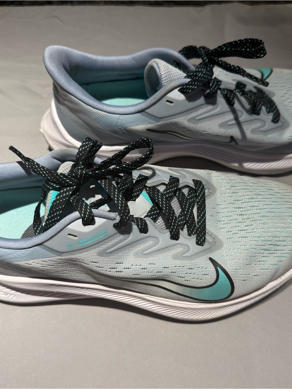 Nike Women's Mint Teal and Black Running Sneakers